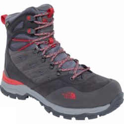 The North Face Womens Hedgehog Trek GTX Shoe Dark Gull Grey / Melon Red